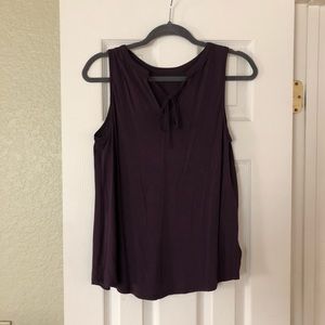 Maroon tank top from The Loft